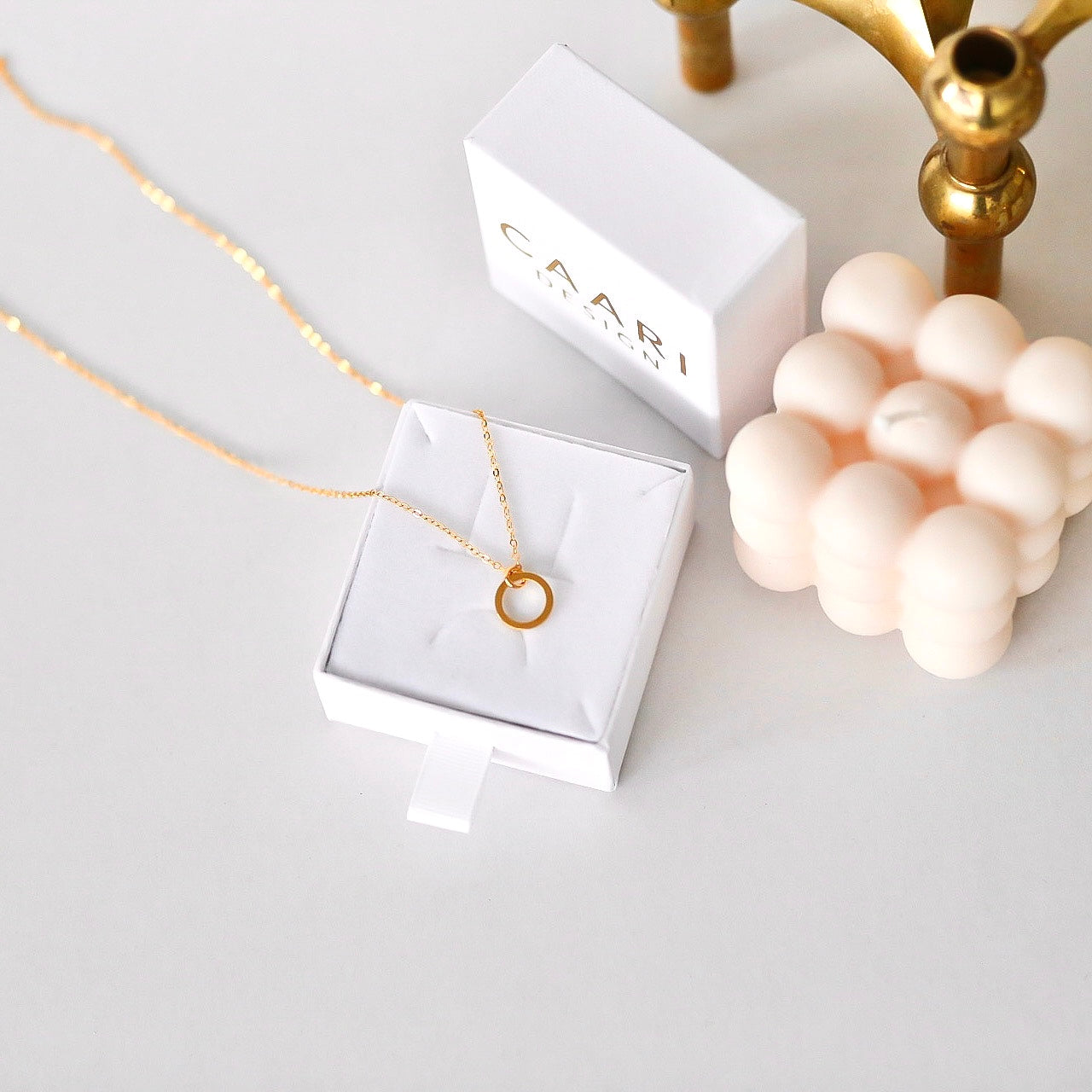 Jadehalsband 24k guldpläterat