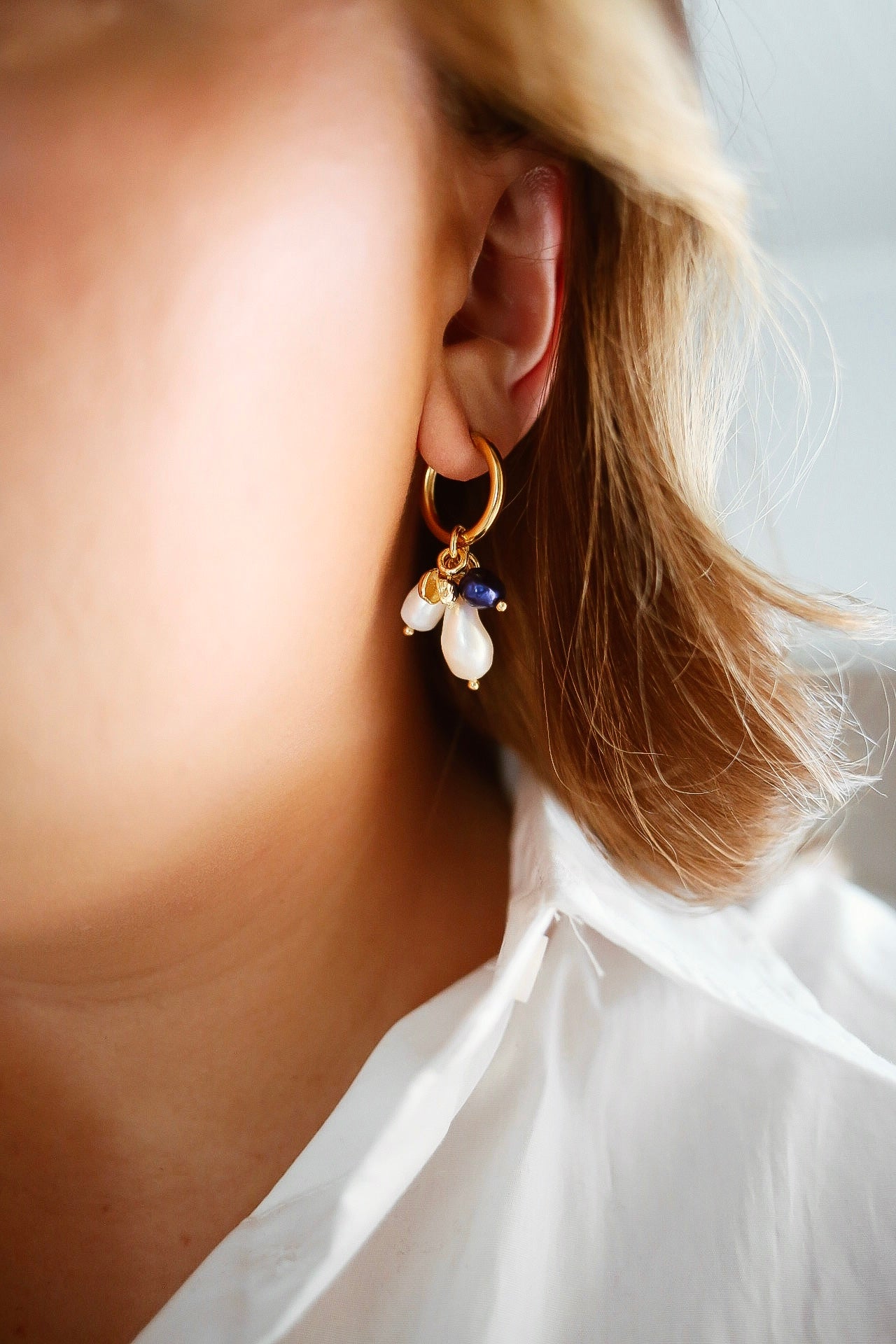 Santorini örhängen 18k guldpläterade