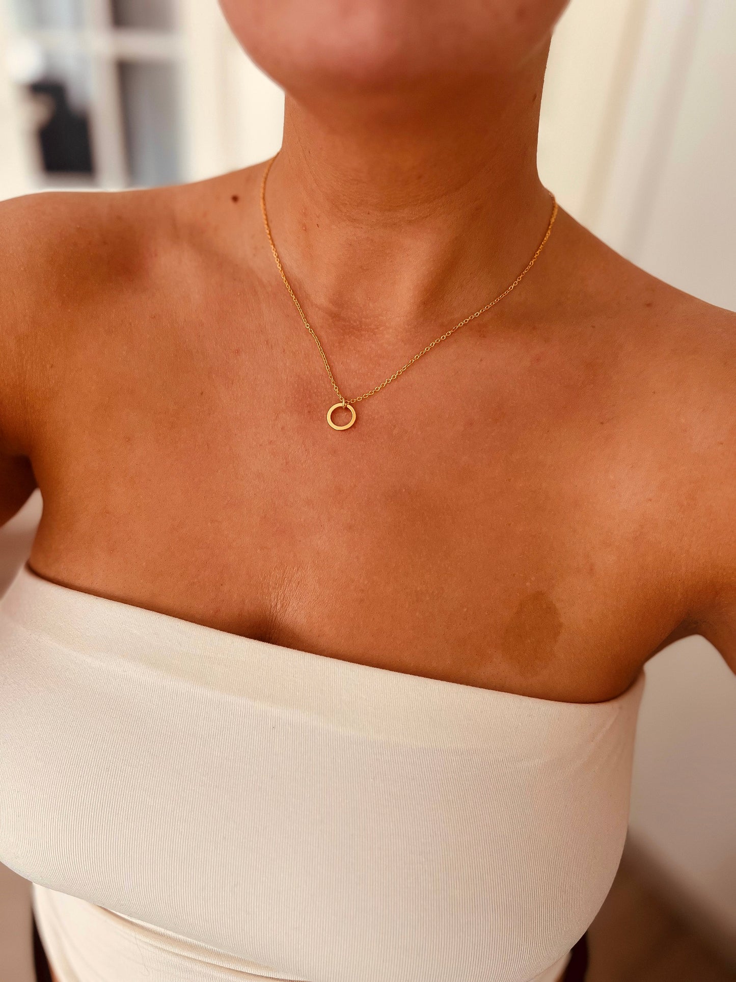 Jade kaulakoru 24k gold plated