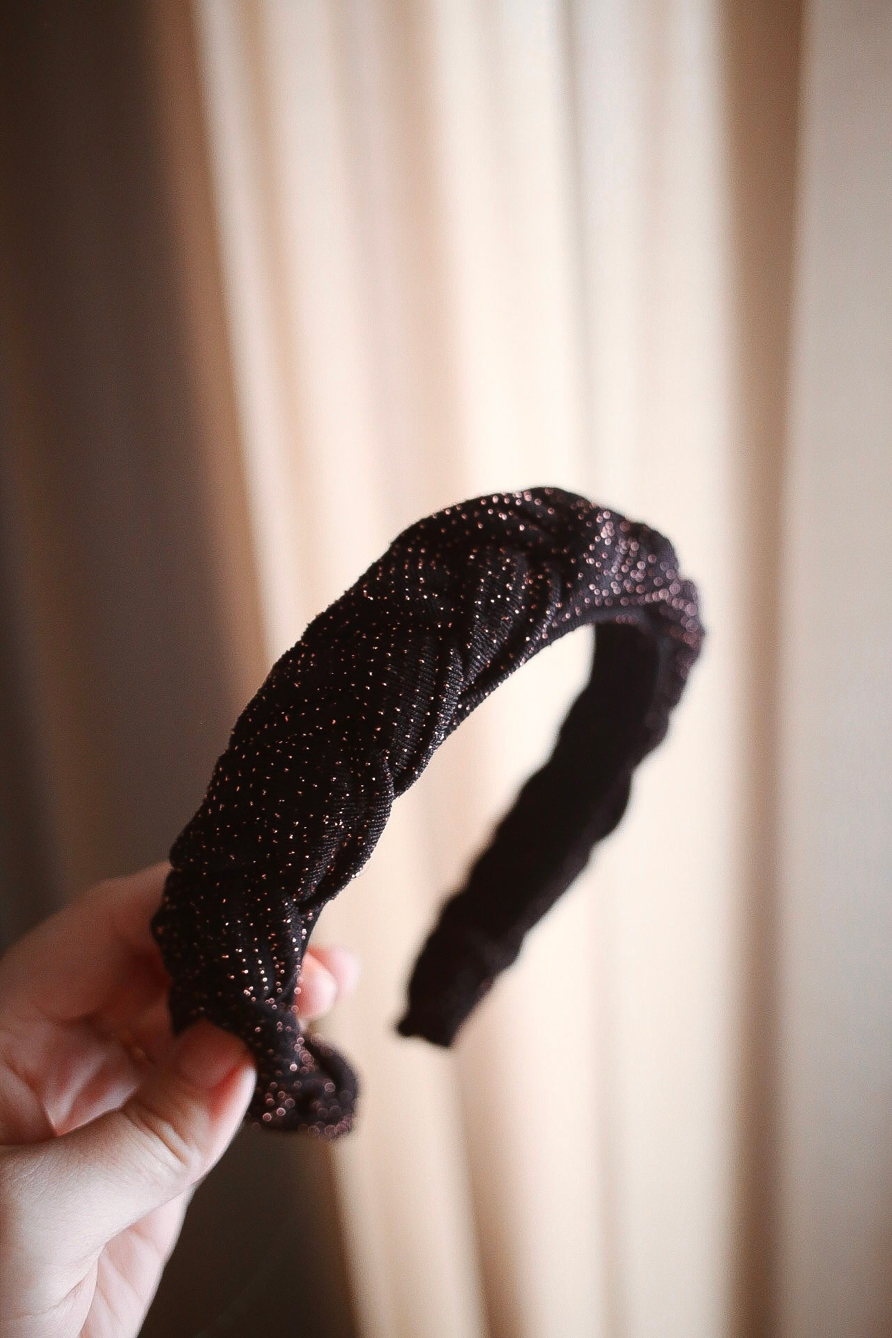 Bianca Ruusukultainen glitterpanta