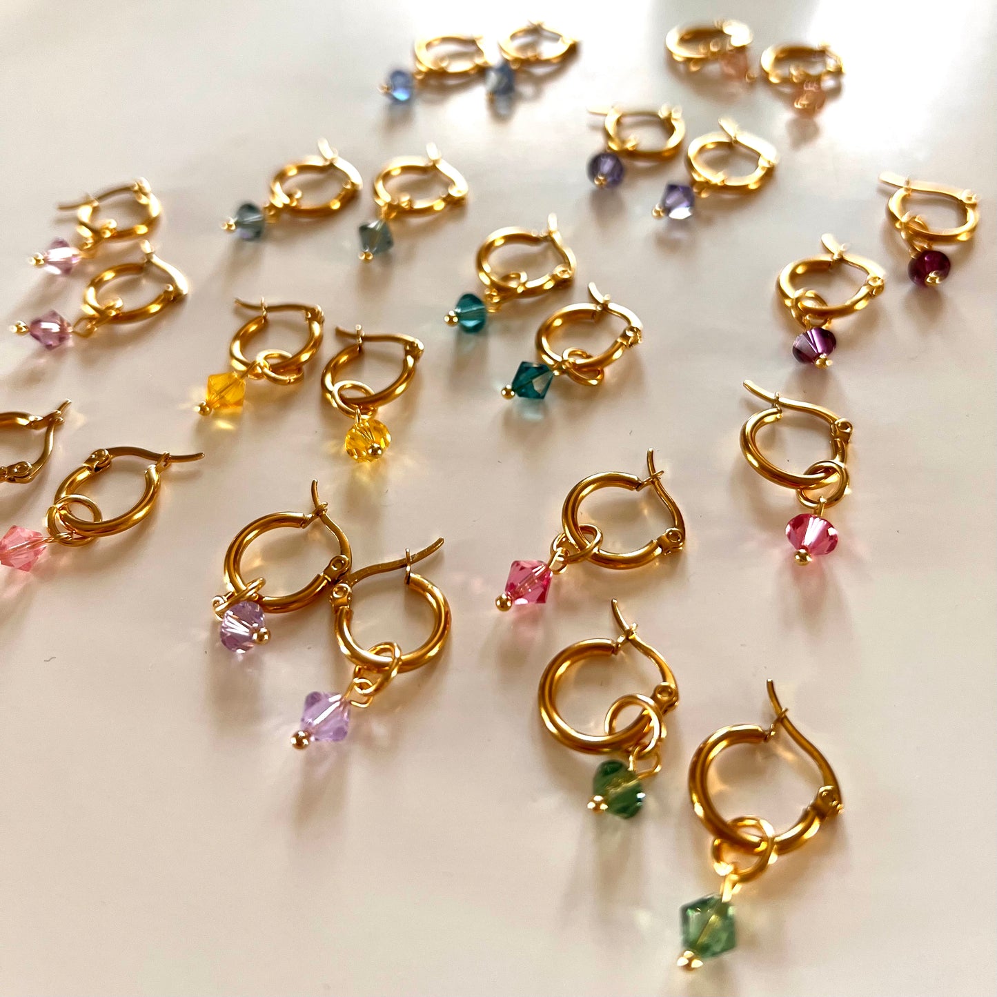 Abby Swarovski korvakorut 24k gold